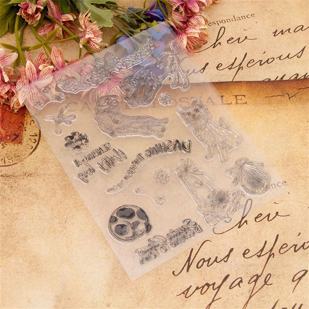 Christmas Animal Silicone Clear Stamps for Card Making Scrapbooking Embossing DIY Craft Album Rubber Seal Stamps Decor