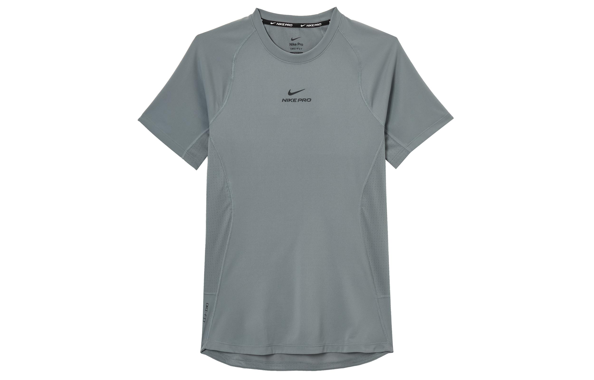 Nike Pro T Shirts Men s Gray Crew Neck Moderate HV0410-084 M
