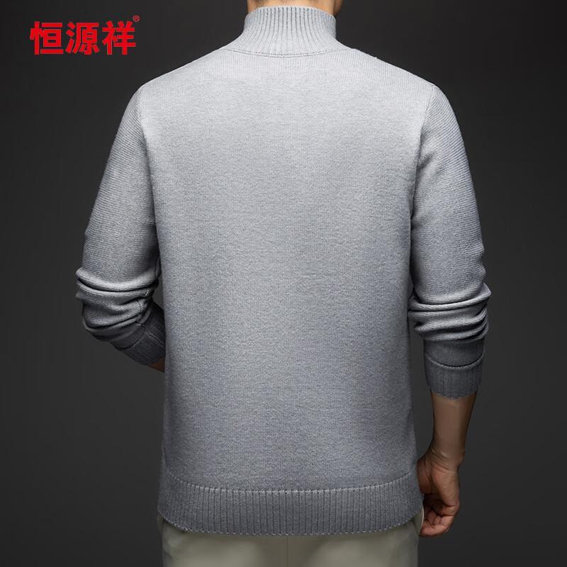 Hengyuanxiang Men's Thickened Turtleneck Knit Sweater