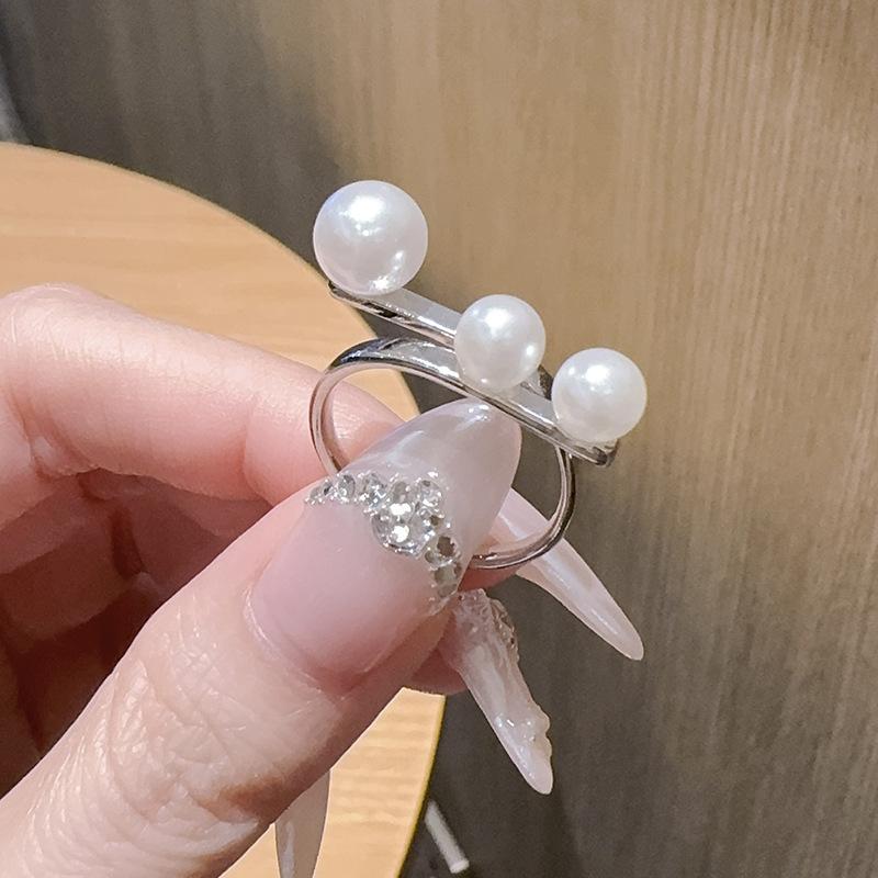 Light Luxury Line Geometric Simple Open Ring Women'S Jewelry High-End Pair Ring Fashion Niche Ring