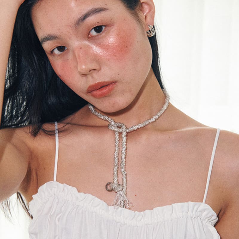 

August Harmony Coral Reef Beads Tie / 3color Black