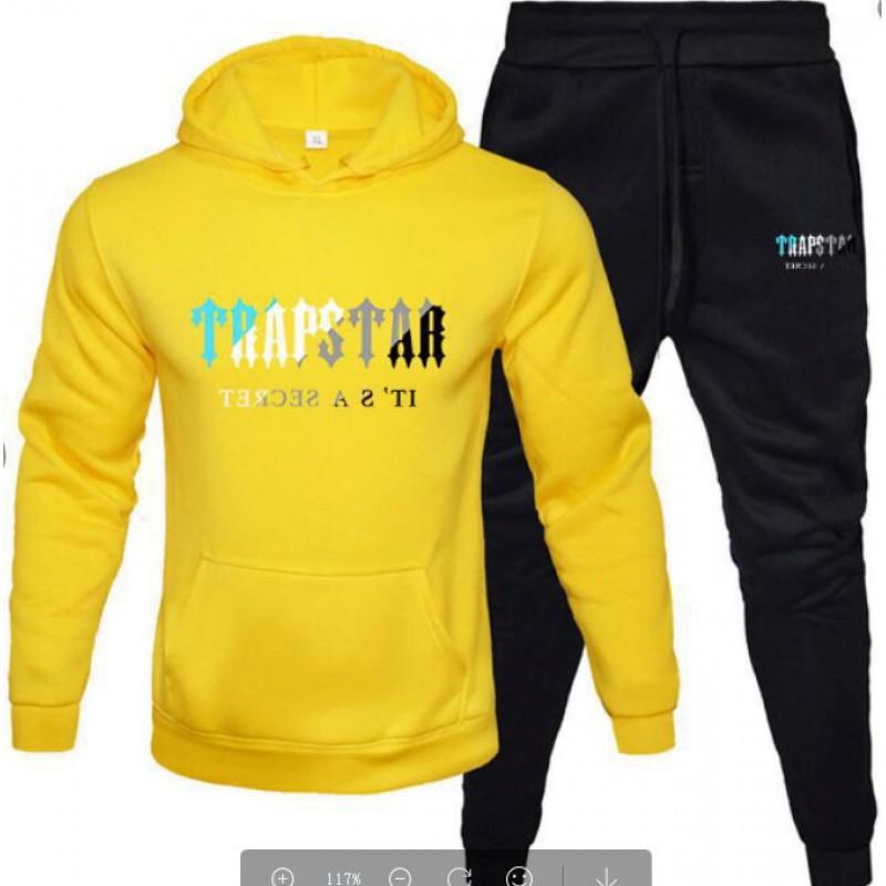 

TRAPSTAR Letter Printed Men s Women s Sportswear Set Hoodie Fashionable Fleece Sweatshirt Men XXL