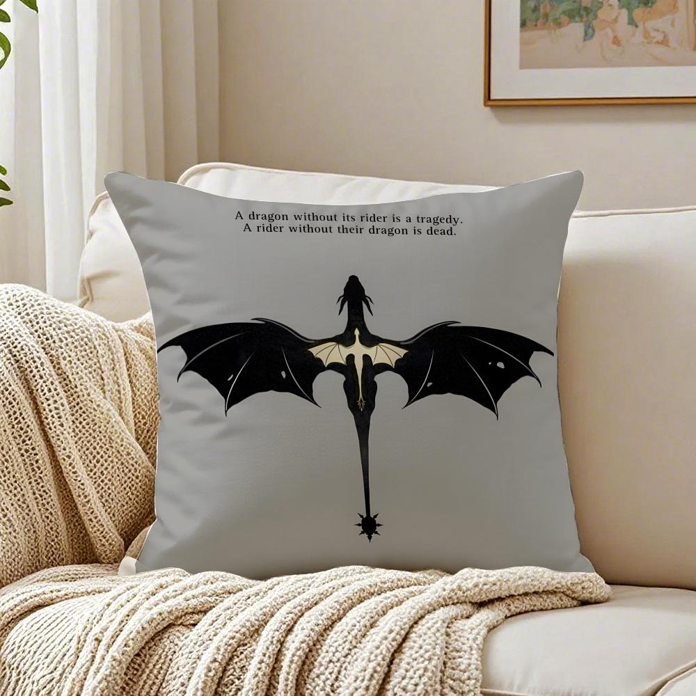 Book Epic FFourth Wing Cushion Cover Pillowcase Antidustmite Living Room Sofa Decor Cushion Room