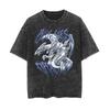 Verano 2026 Yu-Gi-Oh! Camiseta de anime Yami Yugi Pharaoh con efecto lavado estilo Harajuku de ga corta y corte holgado para fans1257
