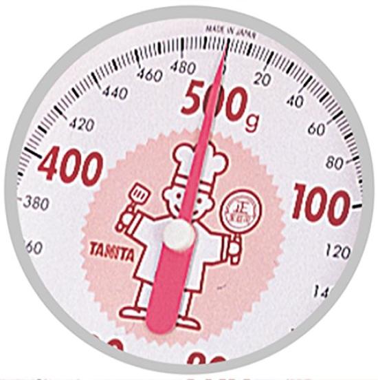Tanita Cooking Scale, Kitchen Scale, Analog, 500g, 2g Increments, Pink, 1345-PK