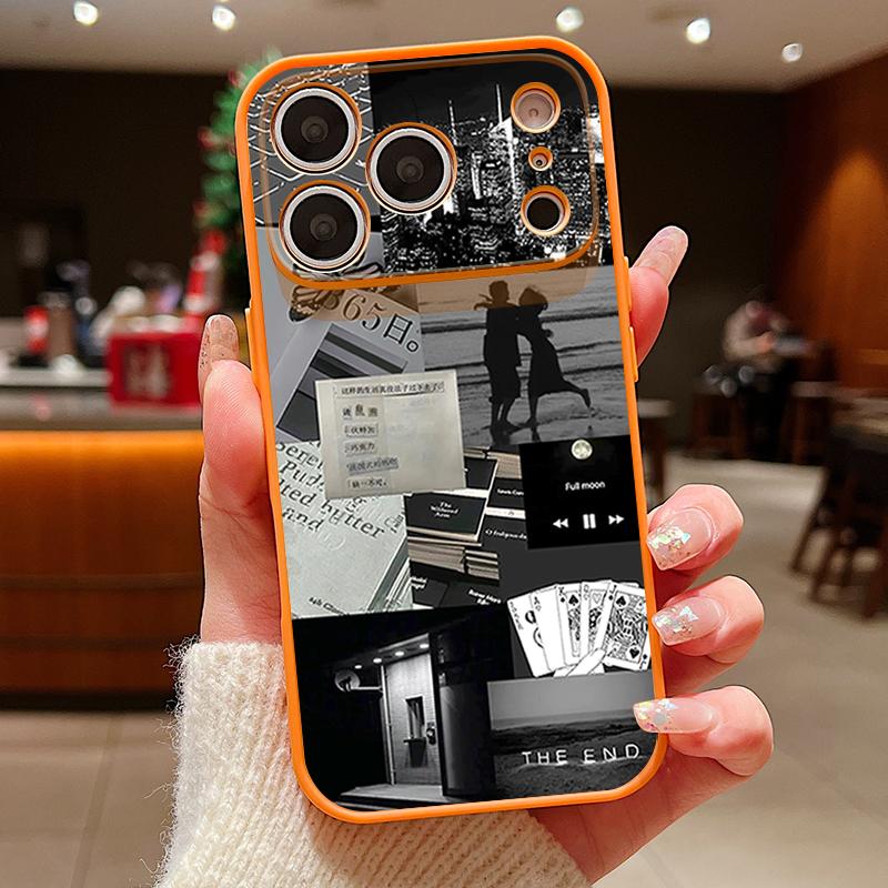 Fashion Collage Style Case For iPhone 17 Pro Max Magnetic For Magsafe Hybrid Slim Matte Cover For iPhone 16 15 14 13 Pro Max