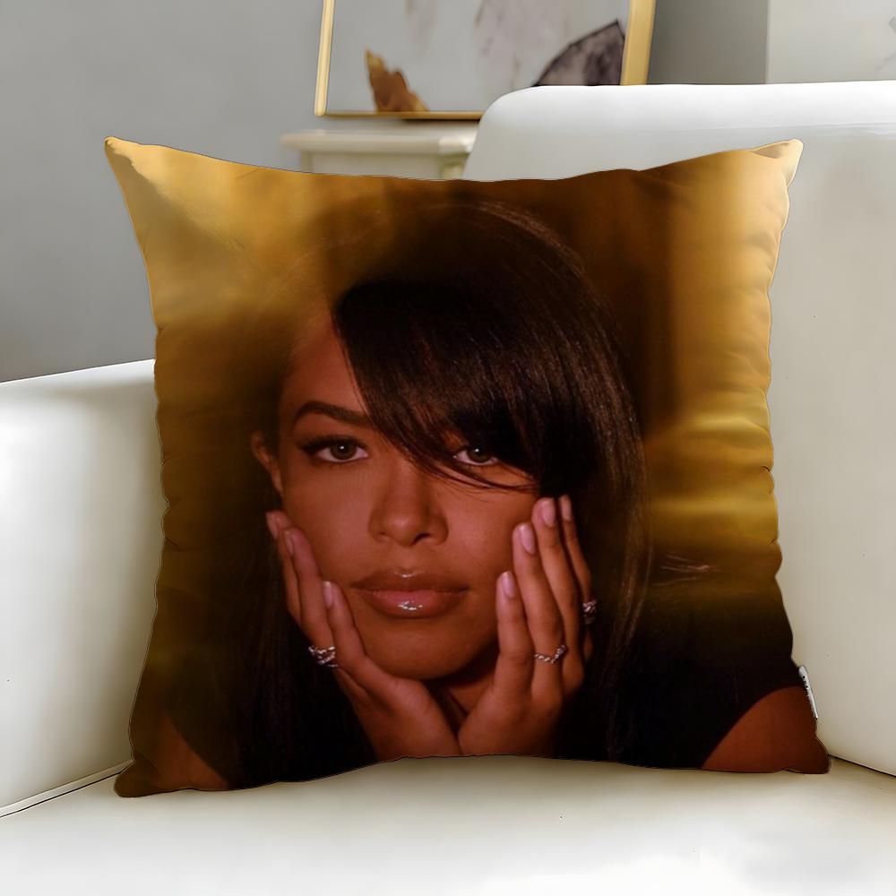 classic singer Aaliyah Cushion Cover Soft EasyWash Pillow Case Versatile for Couch Bed Travel and Office