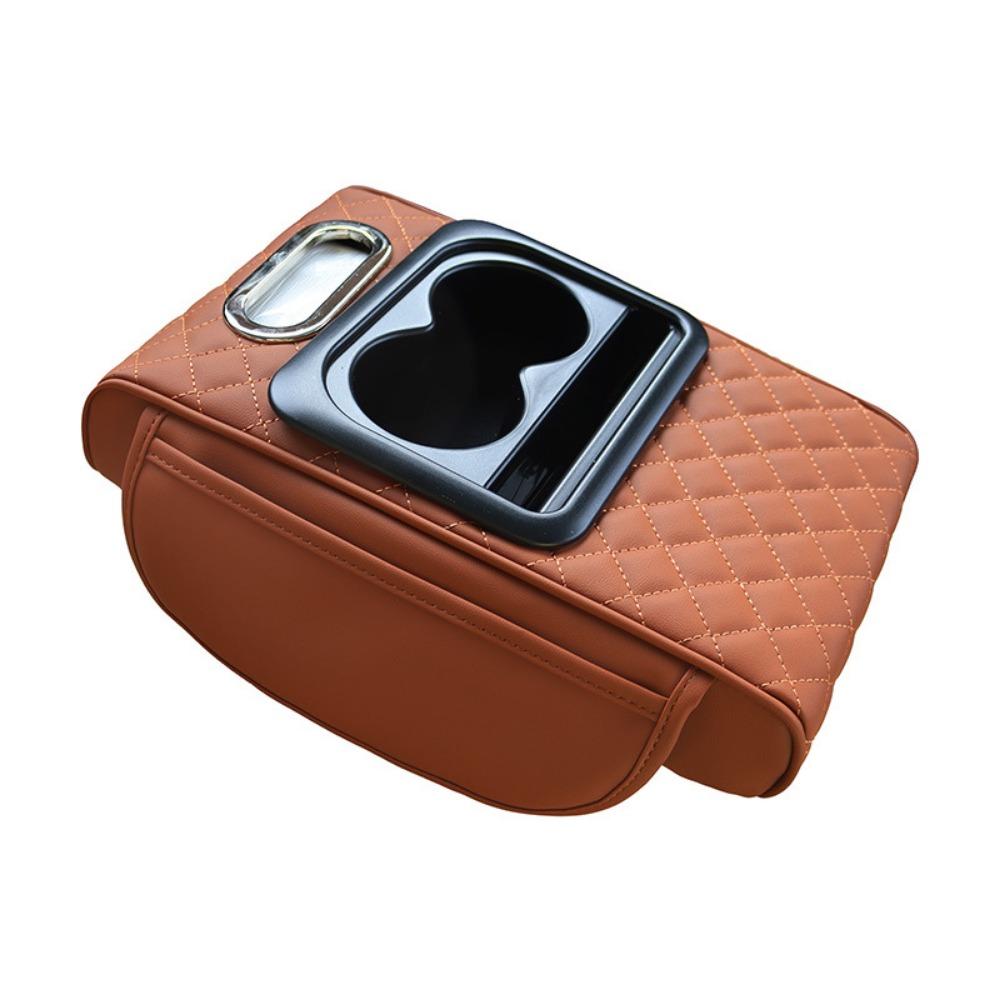 Elbow Support Car Arm Rest Cushion with Cup Holder Tissue Box Armrest Heightening Pad Comfortable Non-slip