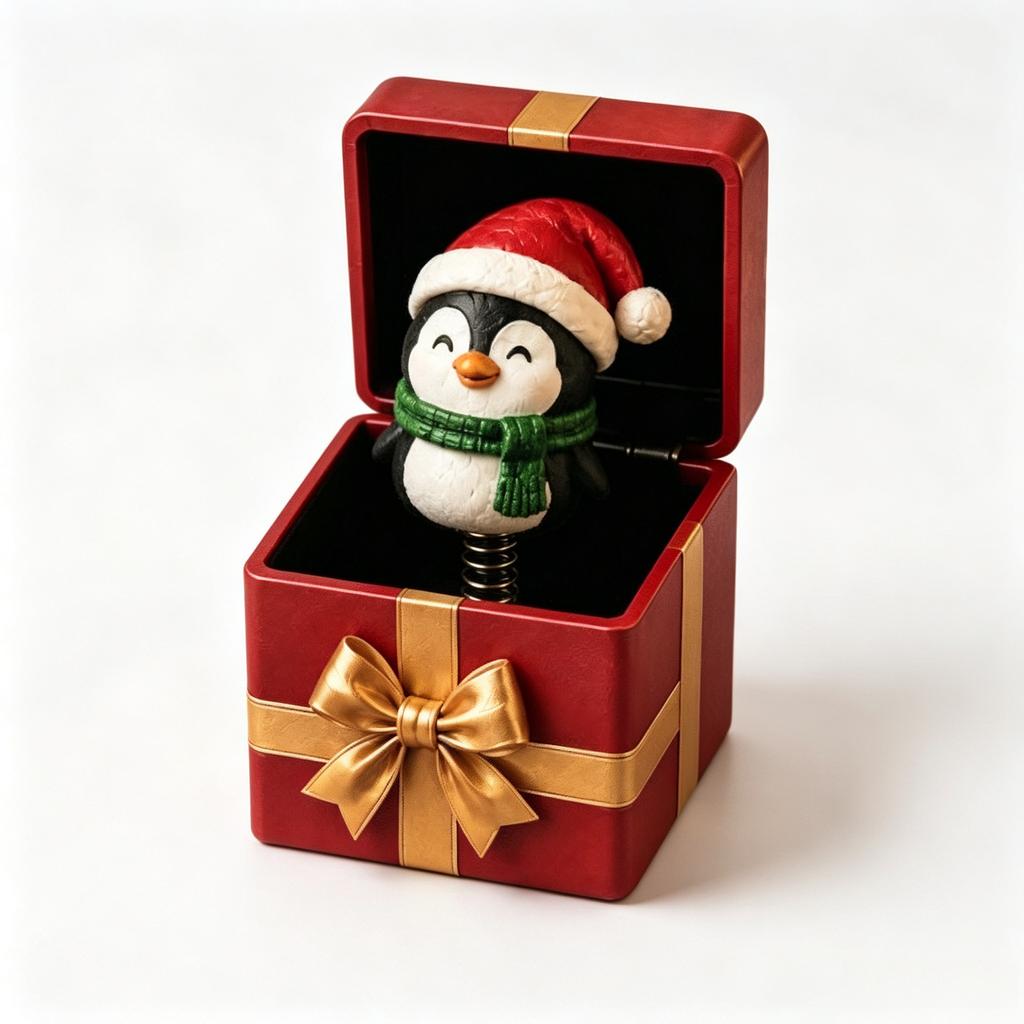 Weihnachts-Magie Pop-Up Geschenkbox, Überraschungs-Explosionsbox für Weihnachtsgeschenk, Rot, 1 Packung