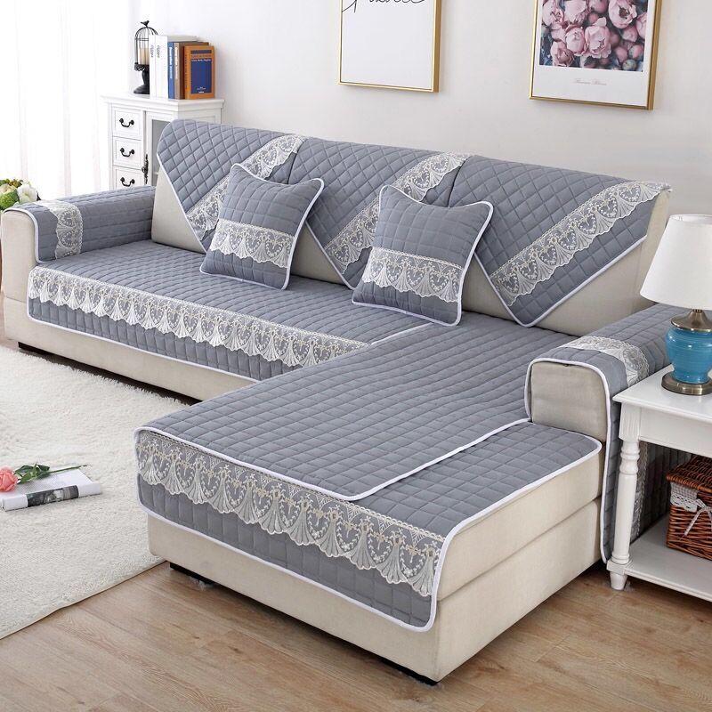 Autumn Winter Plush Sofa Covers Soft Peony Couch Cover Sofa Towel Sofa Cushion Continental Solid Color Sofa Towel Seat Cover