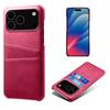 For iPhone 17 Pro Max Case Dual Card Slots PU Leather+Hard PC Phone Cover