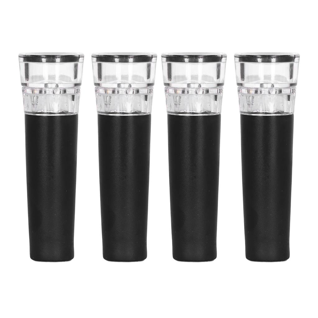 4 st Vakuumvinstoppar Saktar ner oxidationen Bevarar färskheten Läcksäkra Hållbara Återanvändbara Vinflaskproppar