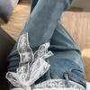 Unikt Y2K Langt Blonde Midjebånd Blomster Sløyfe Blonder Midjebelte Knyting Tynt Kjole Jeans Belte Sommer Tilbehør