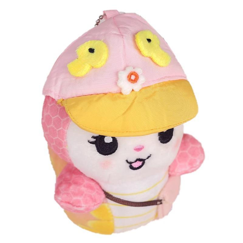 Cute Naughty Snake Plush Toy Backpack Couple Gift Keychain Bag Hanging Ornament Zodiac Mascot Doll