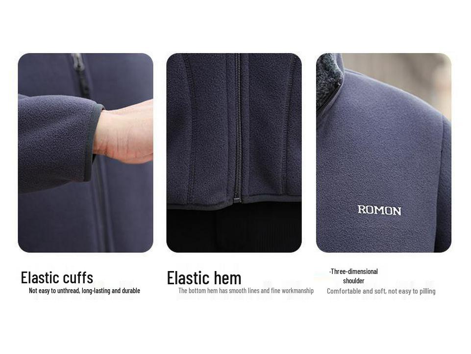 Luomon Men's Plus-Size Warm Fleece Winter Jacket