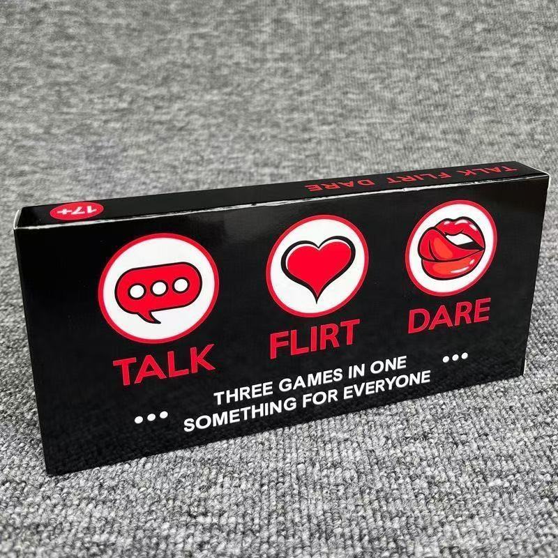 3 in 1 Couples Date Night Card Game Talk Flirt Dare Romantic Game Intimate Conversation & Dare Game for Couples Gathering