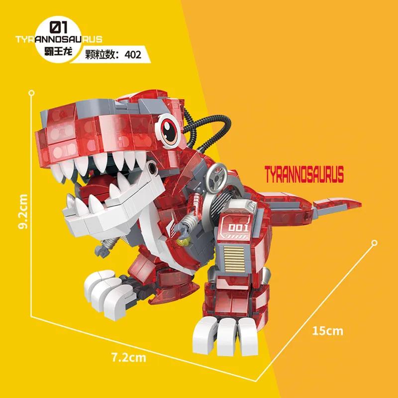Noctilucent Mechanical Dinosaur Building Blocks Tyrannosaurus Jurassic Park Bricks Kids Toy For Children Gift Boy Present 4101