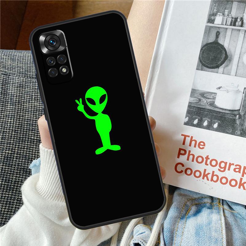 Cartoon Alien Phone Case For Redmi Note 12 11 10 9 8 Pro 8T 9S 10S 11S 12S 9A 10A 9C 10C 12C 13C Cover