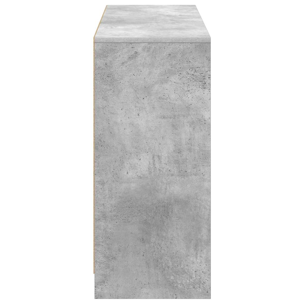 Sideboard with Drawers Concrete Grey 102 x 32 x 73.5 cm