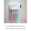 UV Toothbrush SterilizerWirelessly wall-mouted disinfecting toothbrush holder