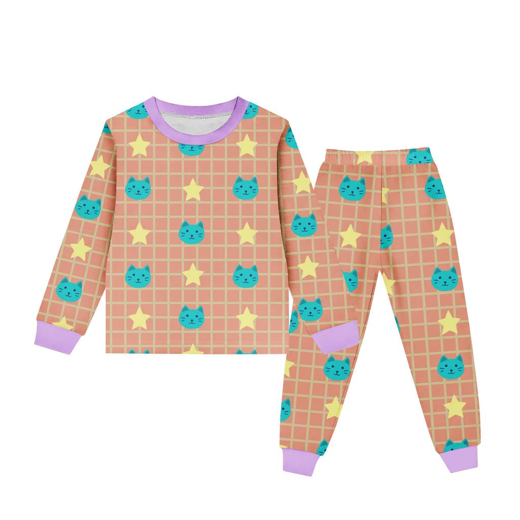 Children's Round Neck Long Sleeve Cartoon Suit