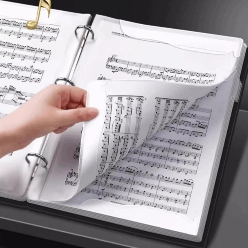 A4 Music Score Binder Spiral Piano Score Storage Holder Sheet Music Folder  Office Use