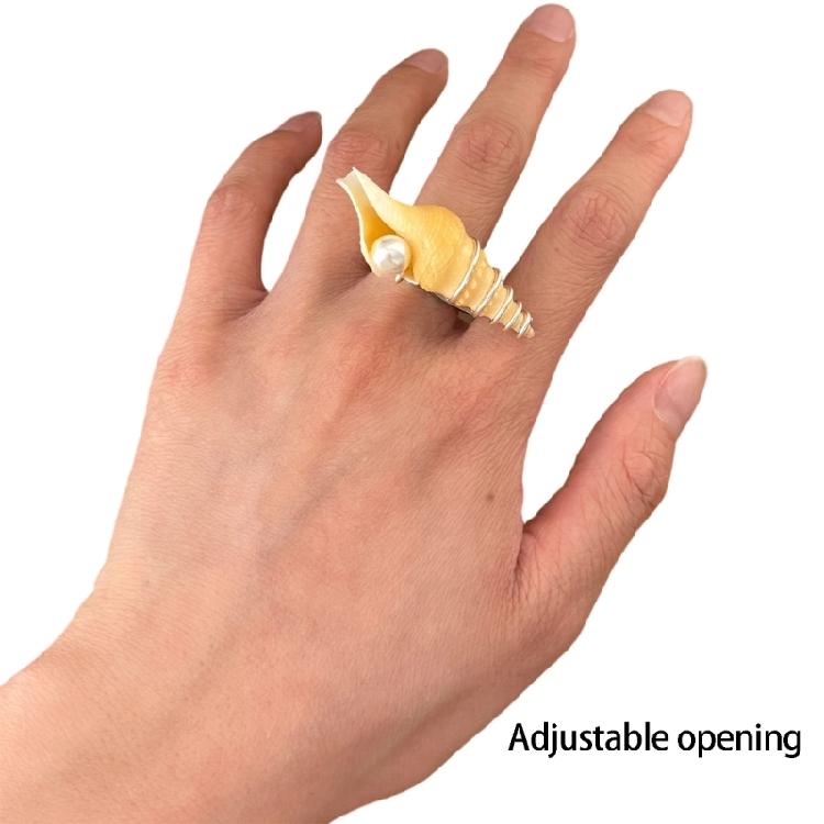 Bohemian Style Seashells Ring With Intricate Snail Detailing Finger Accessories Fashion Accessory Jewelry For Daily Wear