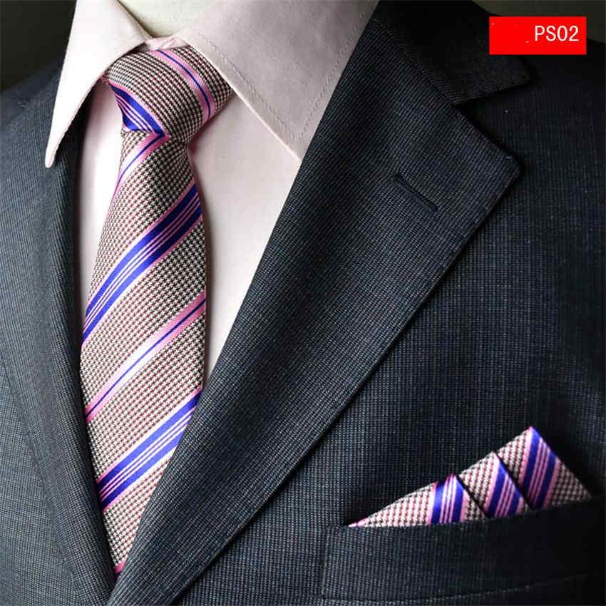 Set di asciugamani da taschino per cravatta da uomo alla moda, per affari, feste casual, cravatta