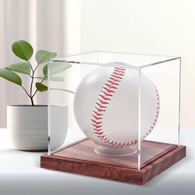 With Base Baseball Box Quality Acrylic Baseball Holder Baseball Display Case  Signed Memorabilia