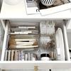 7pcs Clear Plastic Makeup Organizer for Countertop Stackable Drawer Dividers for Cosmetics Office Supplies Desk StorageOrganizer