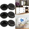 6 PCS Retro Cabinet Door Handles Stainless Steel Ressed Invisible Handle Cabinet Pulls Door Disk Room Round Ring Handle Pull