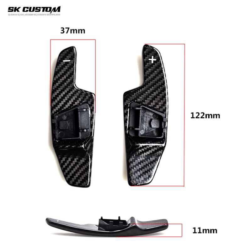 SK CUSTPM Carbon Fiber Replacement Steering Wheel Paddle Shifters For Volkswagen Golf 8 MK8 R Line VW Interior Car Accessories