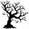 Halloween Creative Bat Big Tree Wall Sticker Background Decorative Stickers