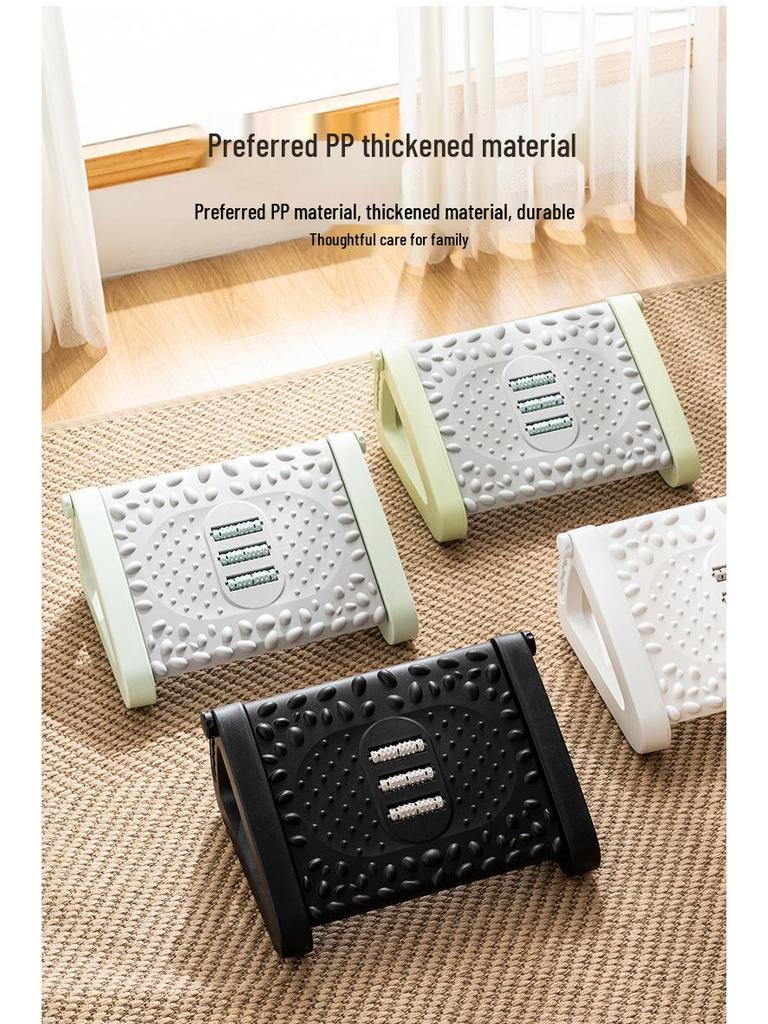 Ergonomic Office Desk Footstool with Massage Feature