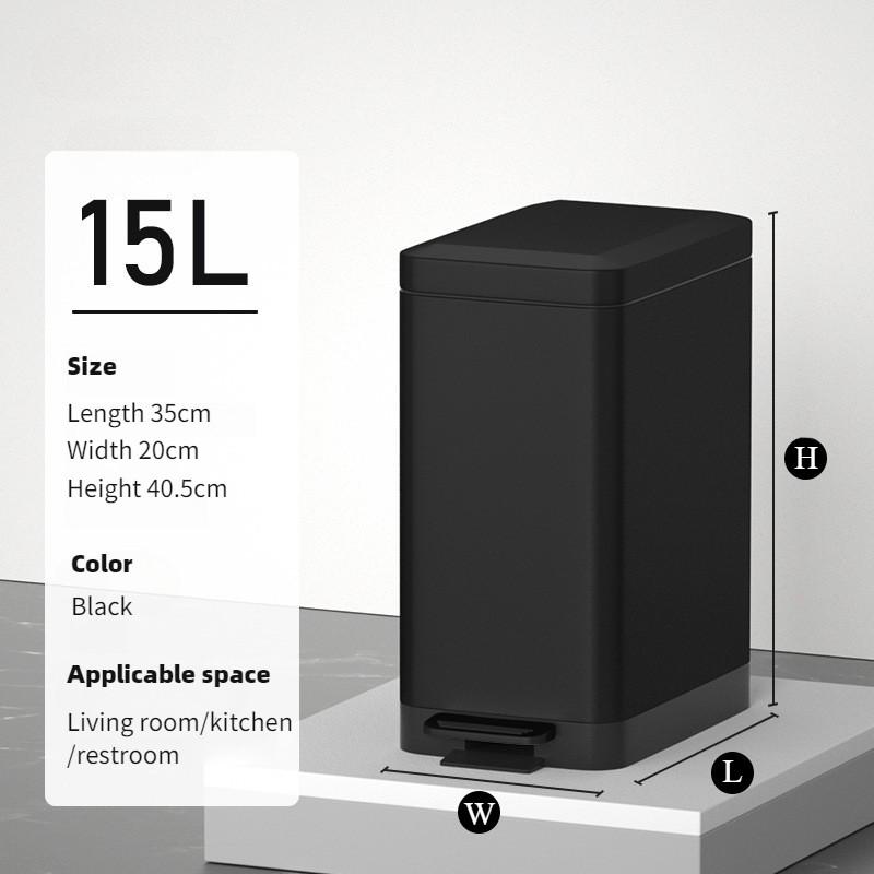 Domácí nerezový odpadkový koš s nožním pedálem Koupelnový odpadkový koš Kuchyňský obývací pokoj Kbelík na ukládání odpadu