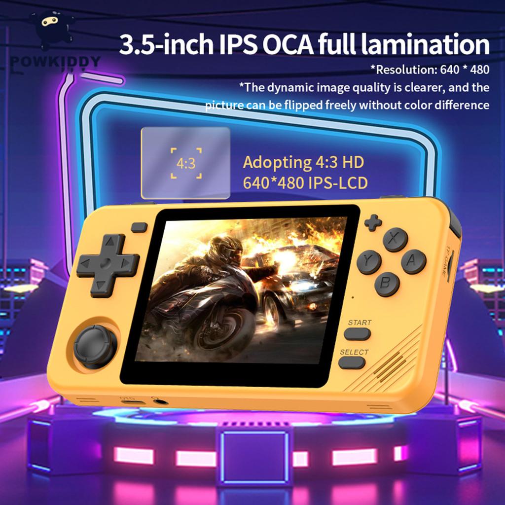 Powkiddy RGB10X Retro-Handheld-Spielekonsole Tragbarer Spielespieler mit TF-Spielkarte Open Source