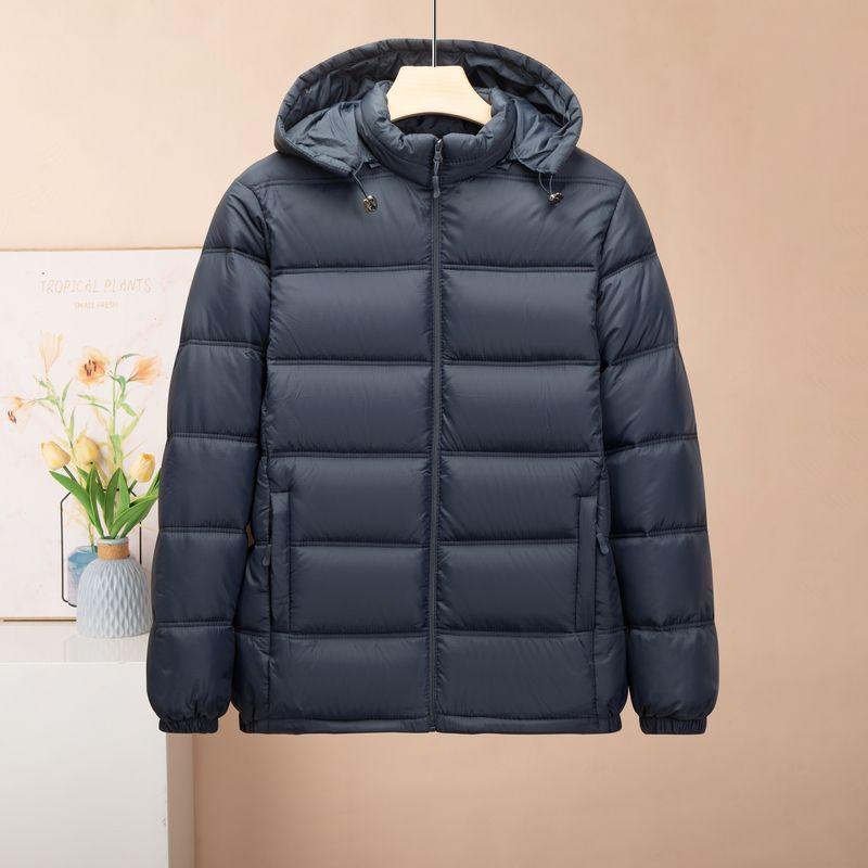 

Men s Cotton Coat Thickened Hooded Jacket In Autumn Winter Detachable Hat Jacket Short Jacket XL синий