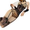 Sexy lingerie bunny maid sexy passion uniform suit teasing leopard print seduction low chest tight