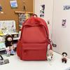 Schoolbagins High value, lightweight embroidery, solid color, large capacity, versatile schoolbag, junior high school student, college student 