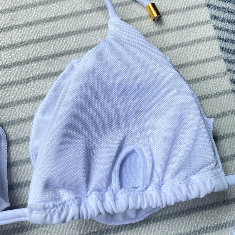2024 Floral Bikini Micro Bikini Set Push Up Women Swimsuit Female Swimwear Bandage Biquini Sexy Bathing Suit Solid Swimming Beachwear