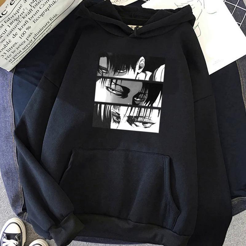 Harajuku Аниме Атака Титанов Йегер Толстовки XXXL