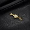 Shimmering Heart Shaped Magnetic Clasp Fastener For Jewelry Making Alloy Construction Rhinestones Necklace Connector
