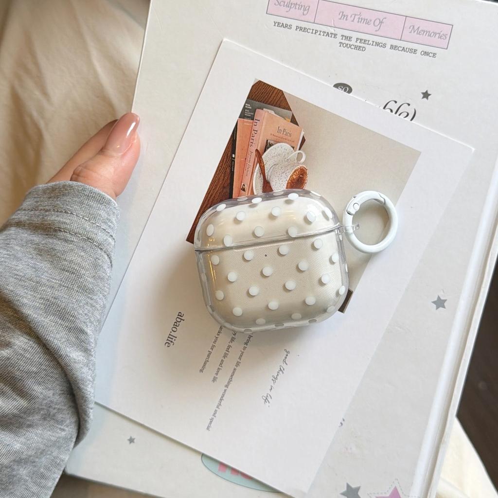 Simple Hollow Polka Dots Are Suitable for Apple AirpodsPro1 Bluetooth Headset 1 Protective Case Soft Case Headphone Case 1st Generation P