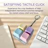 Portachiavi Tastiera Antistress 4/5 Tasti Tappo Tastiera Macaron con Luce RGB Giocattolo per Dita Portachiavi Decompressione Fai da Te Gadget per Bambini Adulti Passatempo