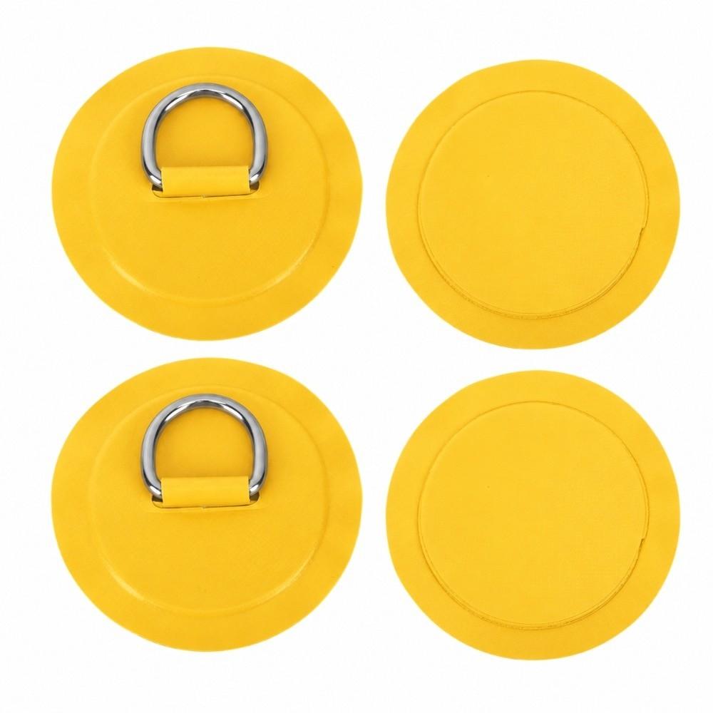 4PCS Round PVC Patch Lightweight Kayak D Ring D Ring Patch for Surfboard Stand Up Paddleboard
