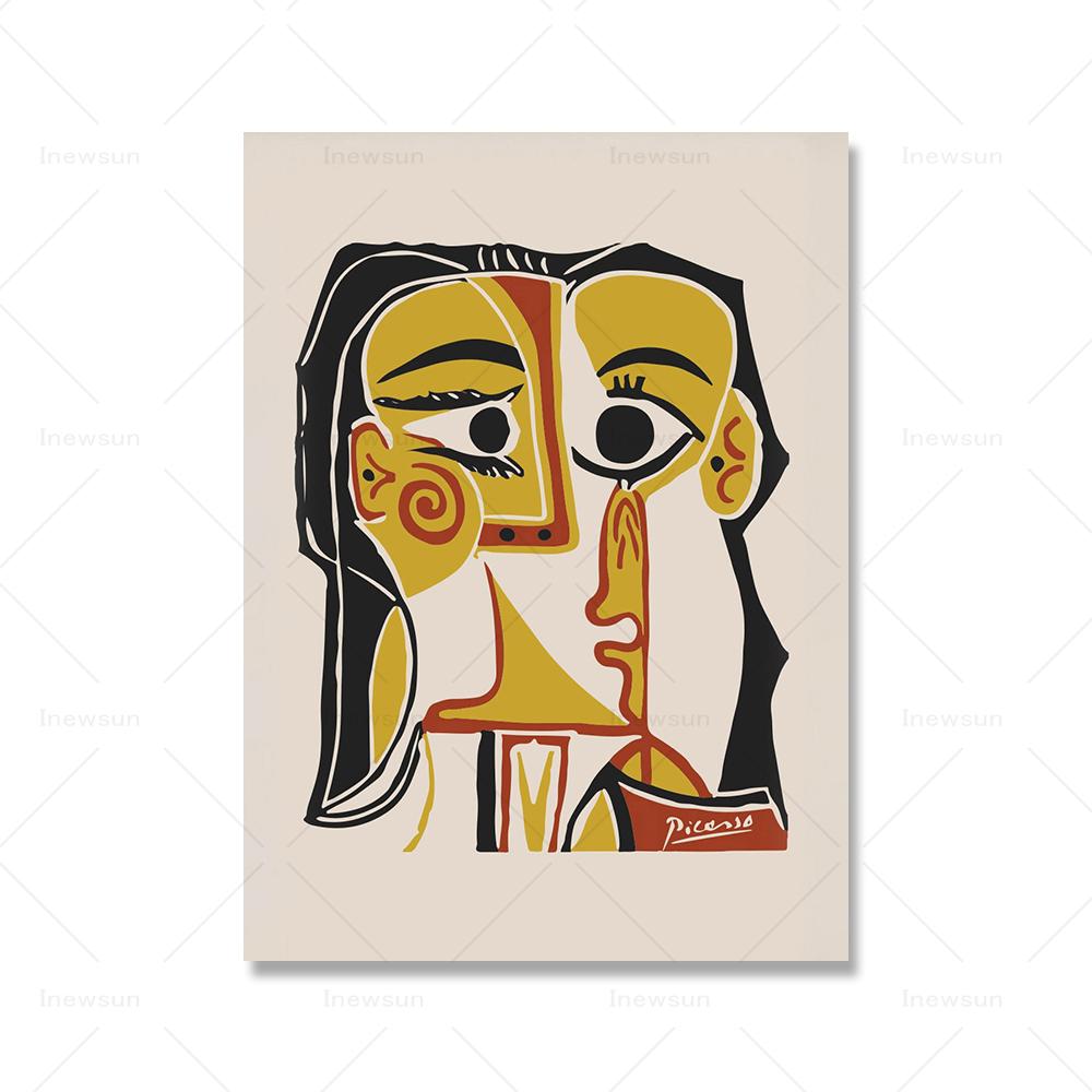 Abstrakt vintagemålning Pablo Picasso Utställning Canvas Poster Konsttryck Museum Modernt Galleri Väggbild Heminredning Gåva
