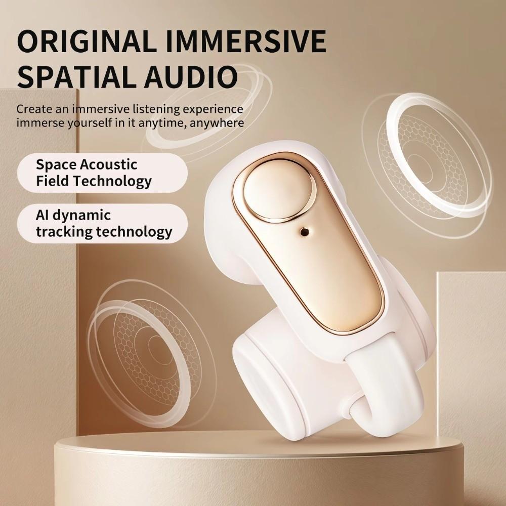 1pc Single Bluetooth 5.4 Ear Headphones Clip-On Headset Fashion Wireless Headphones