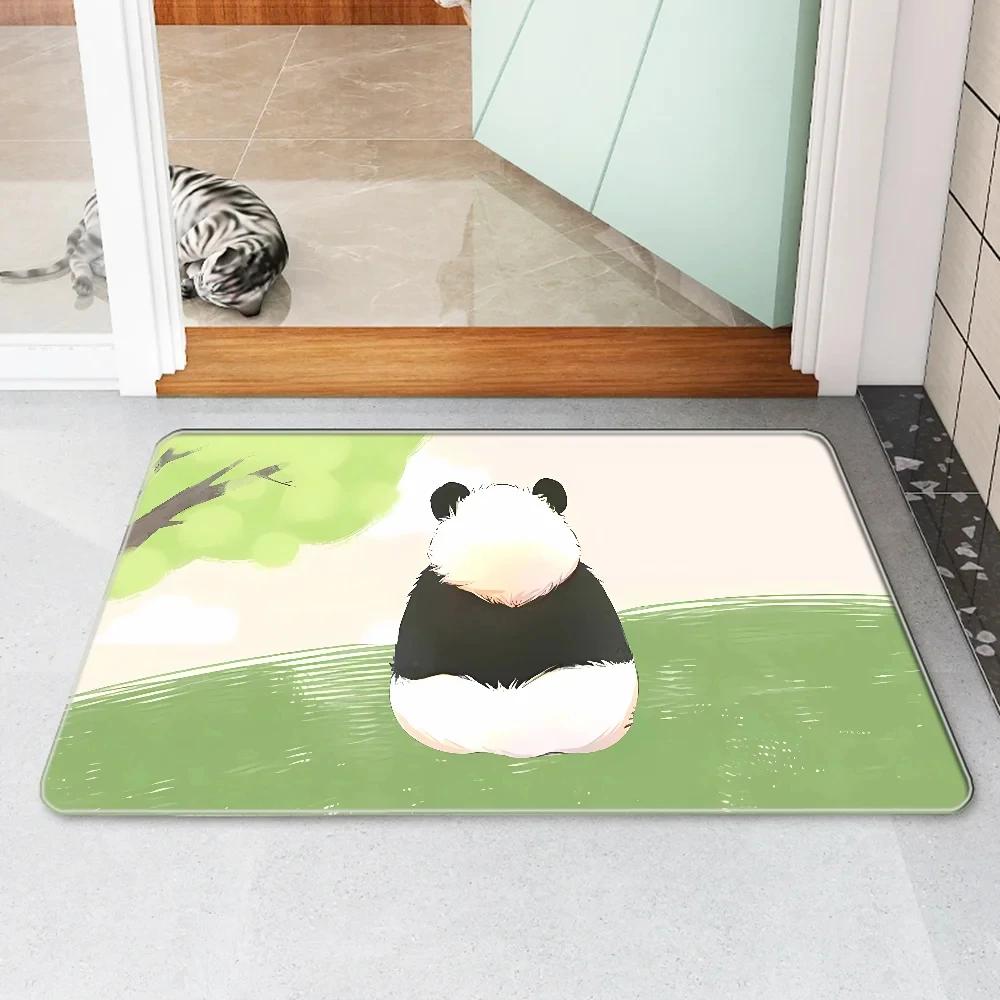 Panda Doormats Welcome Home Rugs Bedrooom Carpet Kitchen Floor Mat Entrance Door Mats Foot Bath Doormat Bathroom RoomPrayer Rug