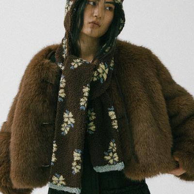 HOKUSPOKUS Sweet Fleece Muffler_Brown