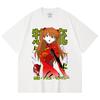 230 g/m² 100 % Baumwolle Evangelion V10 Asuka Aufdruck Unisex Schweres Baumwoll-T-Shirt
